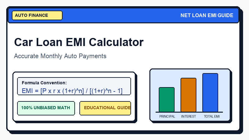 Car Loan EMI Calculator Guide: Formula, Examples & Tips - Net Loan EMI Calculator Guide