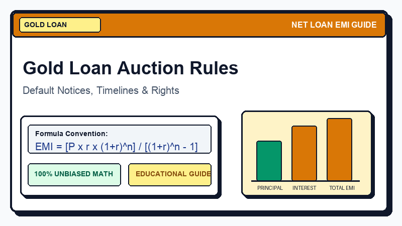 Gold Loan Auction Rules: What Happens If You Default - Net Loan EMI Calculator Guide