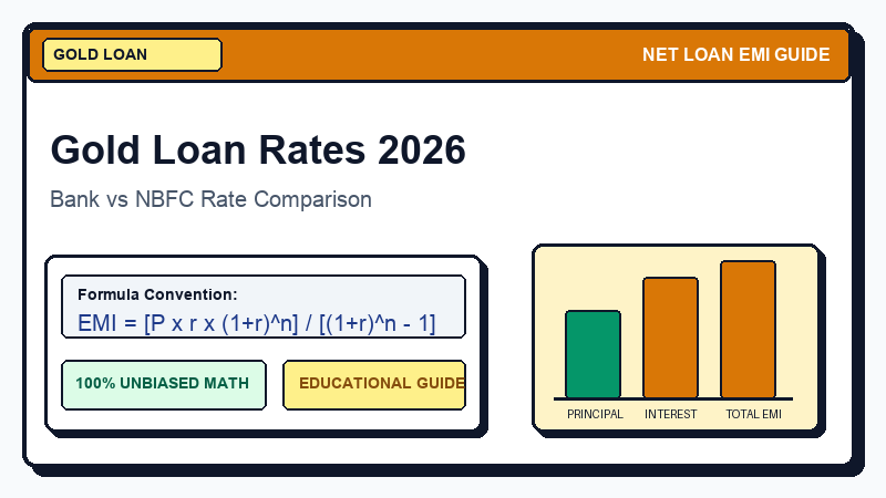 Gold Loan Interest Rates 2026: Complete Bank Comparison - Net Loan EMI Calculator Guide
