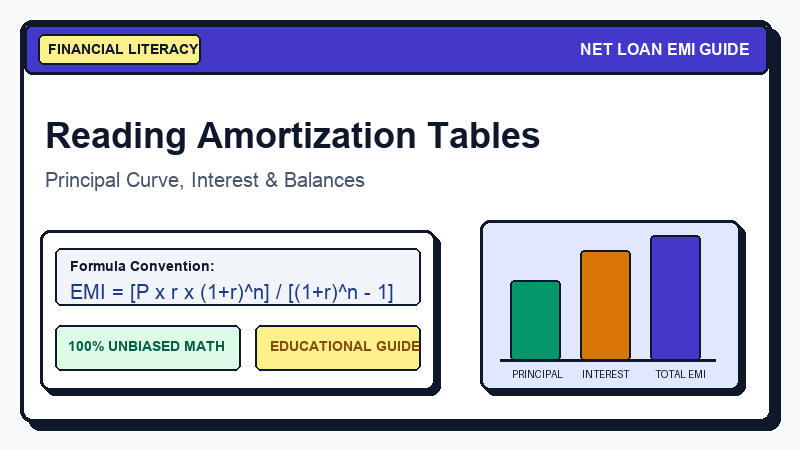 How to Read an Amortization Schedule: Month-by-Month Guide for Borrowers visual financial infographic