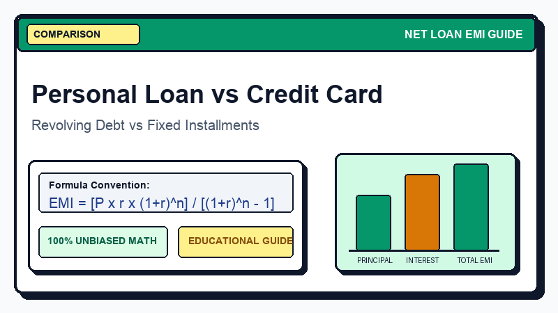 Personal Loan vs Credit Card: Which is Better for You? - Net Loan EMI Calculator Guide